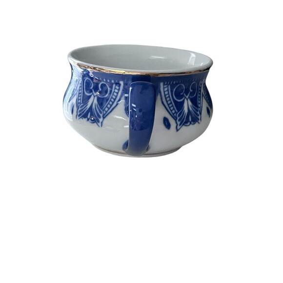 Bombay Company Tea Cup Mug Arabesque Tile Cobalt Blue/White w/Gold Accent VTG - Picture 4 of 6